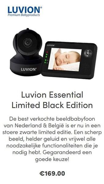 Baby & Tiener Luvion essential limited black edition aanbieding