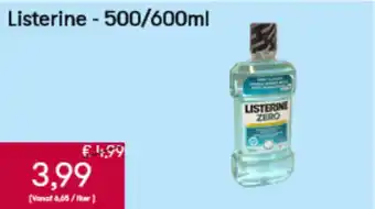 Peltri Listerine 500 / 600ml aanbieding