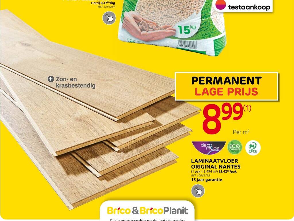 BricoPlanit LAMINAATVLOER ORIGINAL NANTES aanbieding