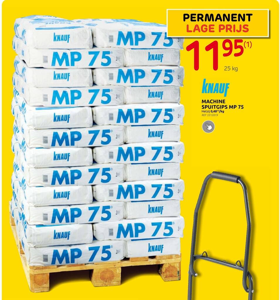 BricoPlanit MACHINE SPUITGIPS MP 75 25kg aanbieding