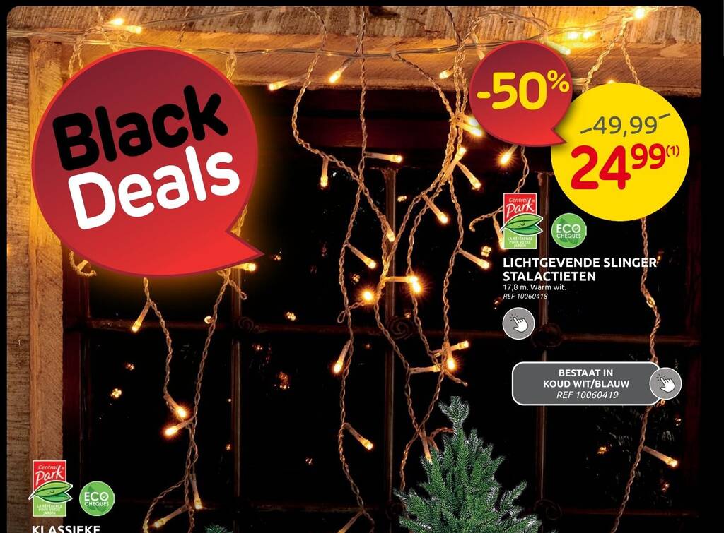 BricoPlanit LICHTGEVENDE SLINGER STALACTIETEN aanbieding