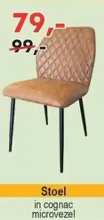 Stoel in cognac microvezel