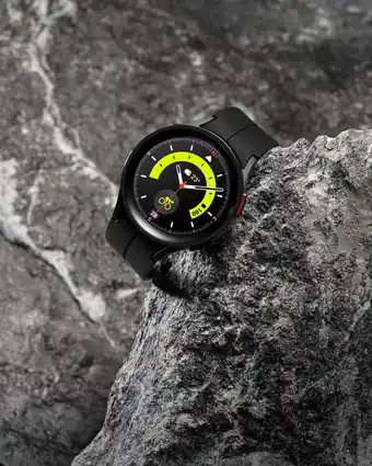 Coolblue Samsung galaxy watch5 pro 4g zwart 45mm + duo draadloze oplader 15w aanbieding
