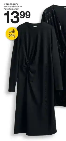 Zeeman Dames jurk Maat 36-48 aanbieding