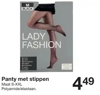 Zeeman Panty met stippen Maat S-XXL aanbieding