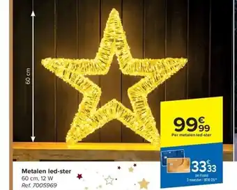 Carrefour Metalen led-ster aanbieding