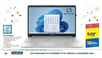 Carrefour Hp 15s-fq5036nb aanbieding