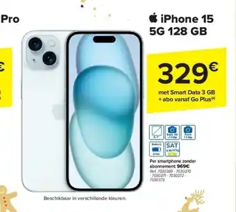 Carrefour Iphone 15 5g 128 gb aanbieding
