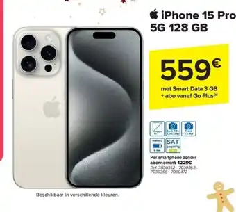 Carrefour Iphone 15 pro 5g 128 gb aanbieding