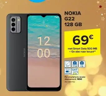 Carrefour Nokia g22 128 gb aanbieding