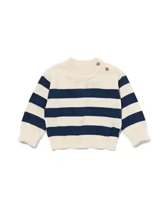 HEMA Hema baby trui strepen blauw (blauw) aanbieding