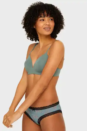 HEMA Hema dames hipster met kant micro groen (groen) aanbieding
