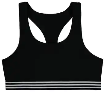 HEMA Hema tiener croptop stretch katoen zwart (zwart) aanbieding