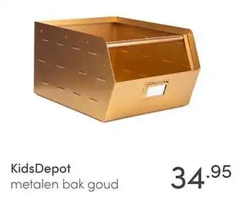 Kidsdepot metalen bak goud