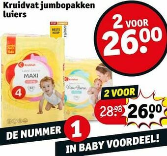Kruidvat Kruidvat jumbopakken luiers aanbieding