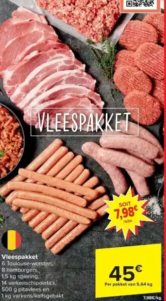 Carrefour Vleespakket aanbieding