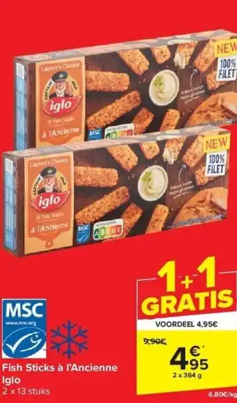 Carrefour Fish sticks à l’ancienne iglo aanbieding