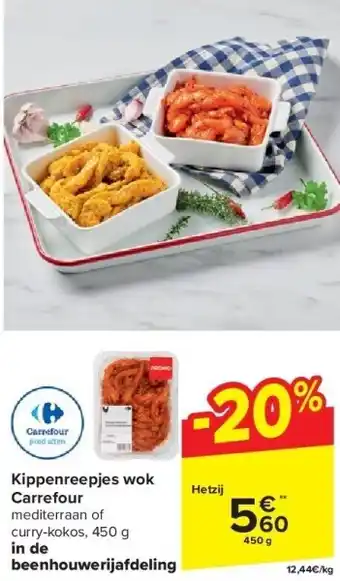 Carrefour Kippenreepjes wok carrefour aanbieding