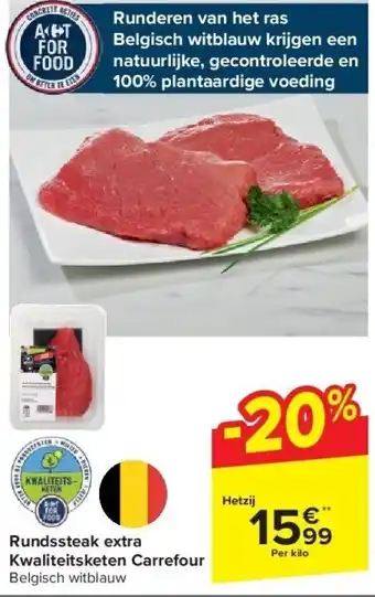 Carrefour Rundssteak extra kwaliteitsketen carrefour aanbieding