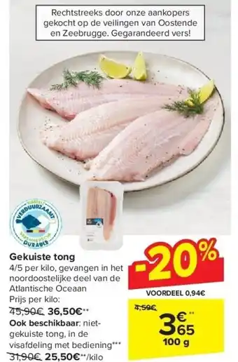 Carrefour Gekuiste tong aanbieding