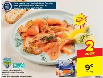 Carrefour Noorse gerookte zalm kwaliteitsketen carrefour aanbieding