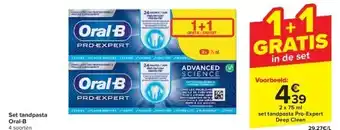 Carrefour Set tandpasta oral-b aanbieding