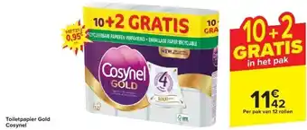 Carrefour Toiletpapier gold cosynel aanbieding