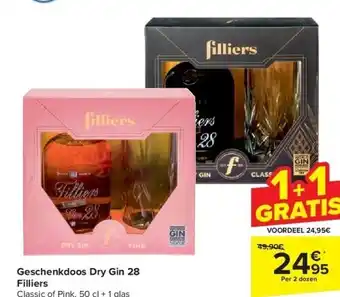 Carrefour Geschenkdoos dry gin 28 filliers aanbieding