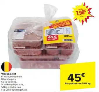Carrefour Vleespakket aanbieding