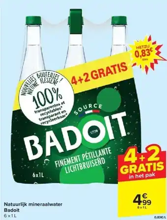 Natuurlijk mineraalwater badoit