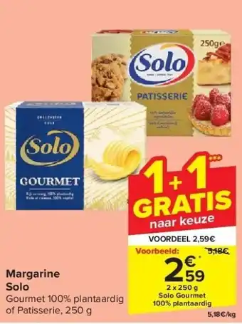 Carrefour Margarine solo aanbieding
