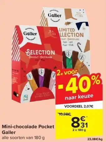 Carrefour Mini-chocolade pocket galler aanbieding