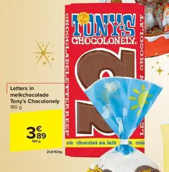 Letters in melkchocolade tony’s chocolonely