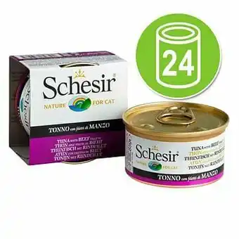 Zooplus 24x85g Natural Kipfilet met Ham Schesir Kattenvoer aanbieding