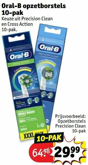 Kruidvat Oral-b opzetborstels precision clean aanbieding