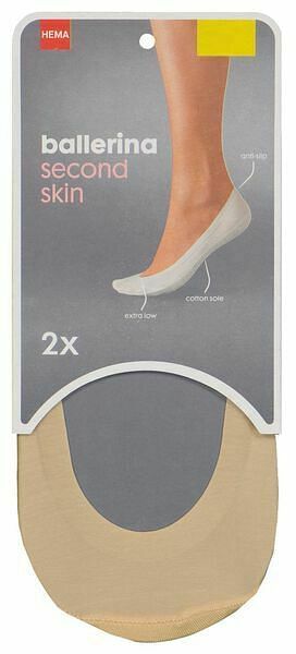 HEMA HEMA 2-pak Ballerinasokken Naturel (naturel) aanbieding