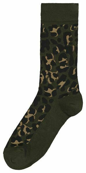 HEMA HEMA Herensokken Luipaard Legergroen (legergroen) aanbieding