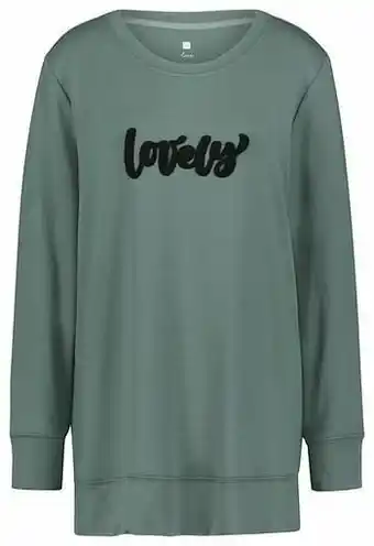 HEMA HEMA Dames Nachtshirt Viscose Fleece Lovely Groen (groen) aanbieding
