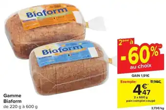 Carrefour Market Gamme Biaform 2 x 600g aanbieding