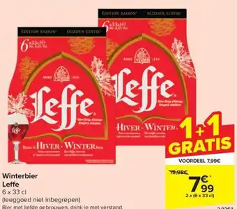 Carrefour Market Leffe Winterbier 2 x (6 x 33cl) aanbieding
