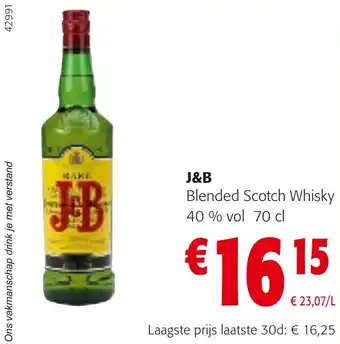 Colruyt J&B Blended Scotch Whisky 40 % vol 70 cl aanbieding
