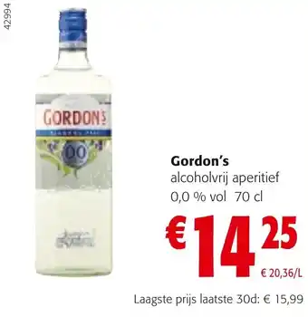 Colruyt Gordon's alcoholvrij aperitief 0,0 % vol 70 cl aanbieding