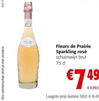 Fleurs de Prairie Sparkling rosé schuimwijn brut 75 cl