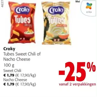 Croky Tubes Sweet Chili of Nacho Cheese 100g