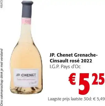 Colruyt JP. Chenet Grenache-Cinsault rosé 2022 I.G.P. Pays d'Oc aanbieding
