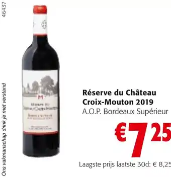 Réserve du Château Croix-Mouton 2019 A.O.P. Bordeaux Supérieur