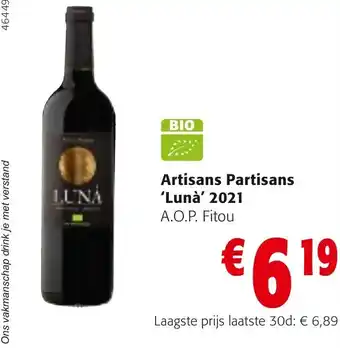 Colruyt Artisans Partisans 'Lunà' 2021 A.O.P. Fitou aanbieding