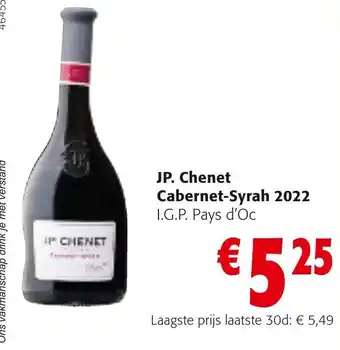 Colruyt JP. Chenet Cabernet-Syrah 2022 I.G.P. Pays d'Oc aanbieding