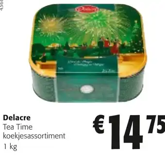 Colruyt Delacre Tea Time koekjesassortiment 1kg aanbieding