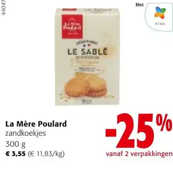 Colruyt La Mère Poulard zandkoekjes 300 g aanbieding